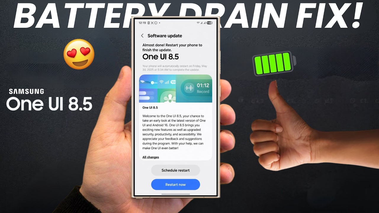 Быстрый разряд аккумулятора в Samsung One UI 8.5 &mdash; РЕШЕНИЕ