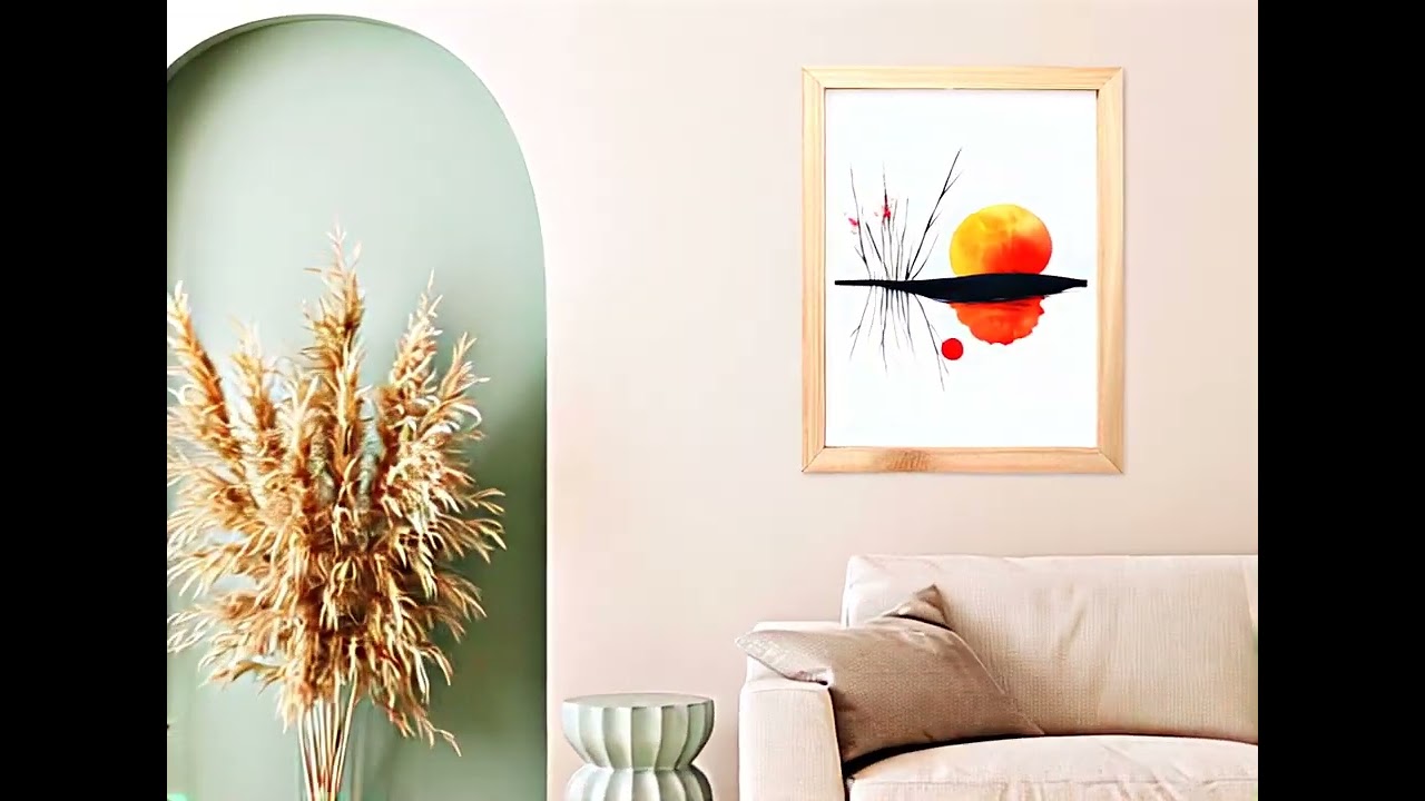 Transform Your Space with Minimalist Islamic Sunset Wall Art – Perfect for Meditation & Prayer!...