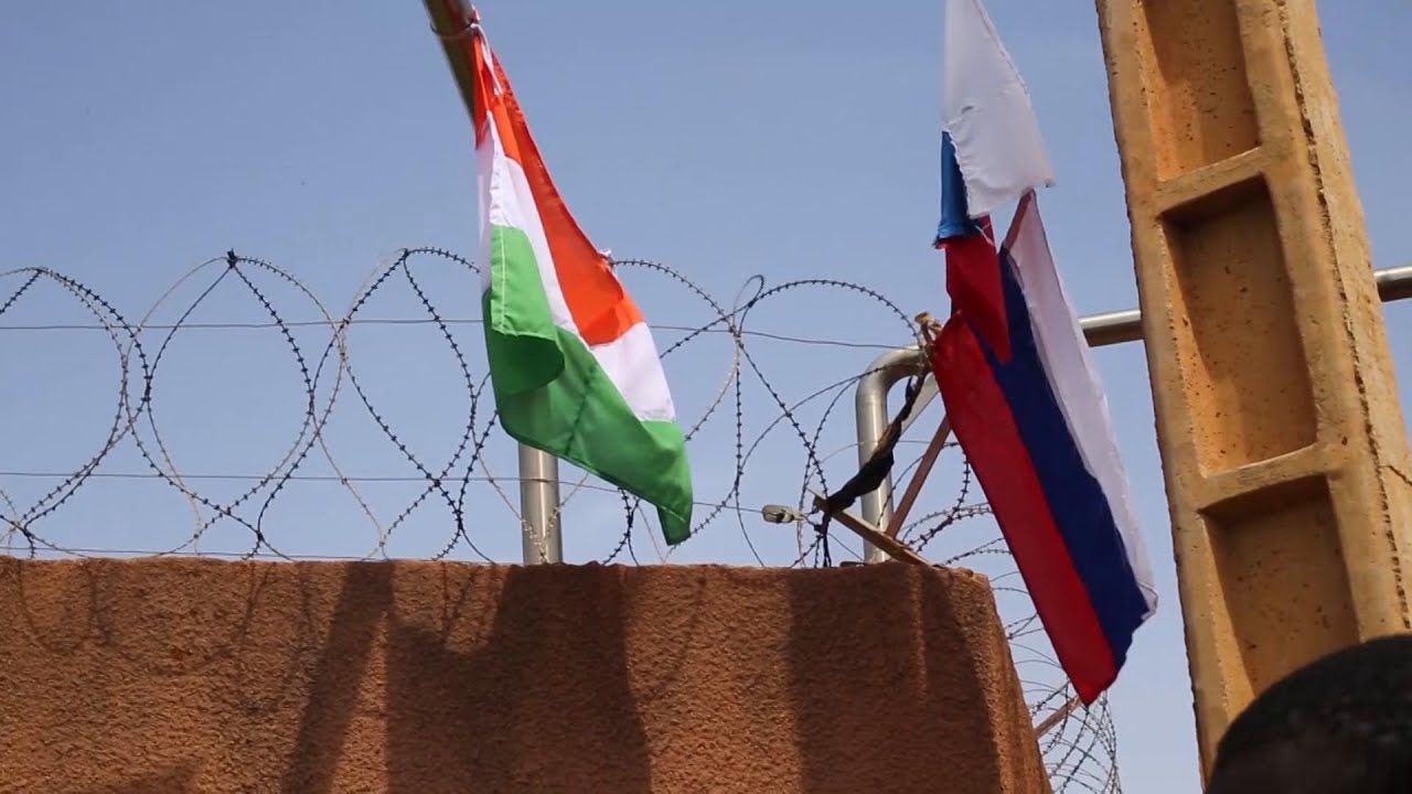 Protesters gather outside French embassy in Niamey