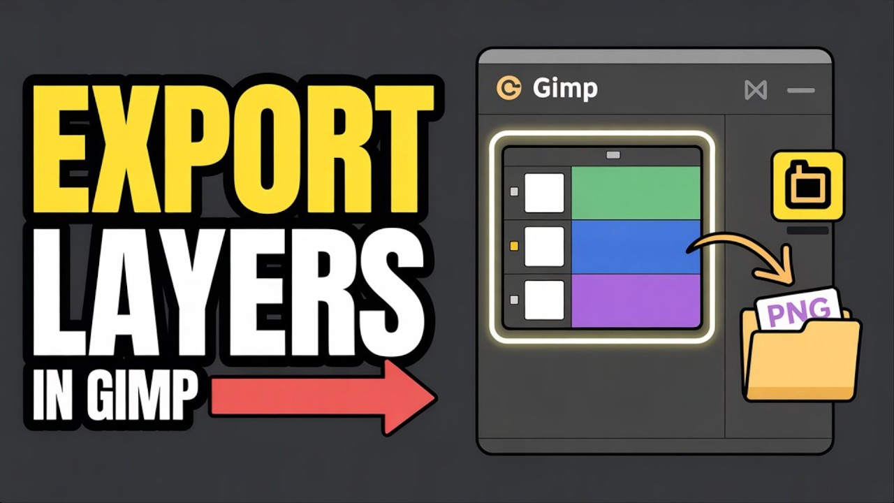 How to export layers in gimp | GIMP Tutorial
