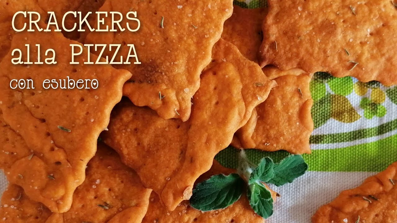 CRACKERS ALLA PIZZA con esubero di lievito madre