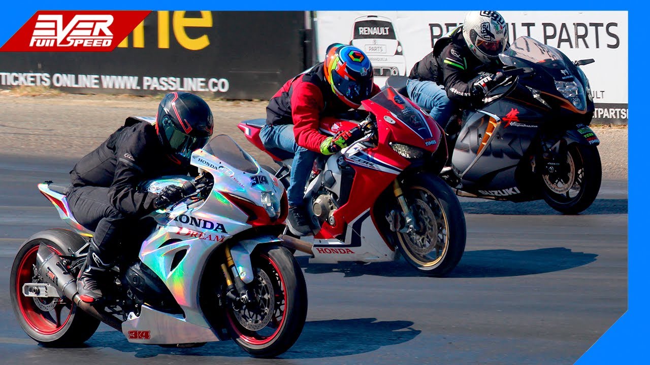 🚀New Suzuki HAYABUSA 🆚 Honda CBR1000RR 🆚 Suzuki GSX-R1000 X5 🔥 DRAG RACES 🔥 Copa Carnaval 2023