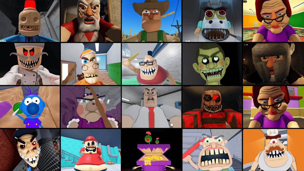 ESCAPE SIREN COP'S PRISON, BETTY'S NURSERY, TEAM DENTIST, MR FUNNY, STINKY, ROBLOX JUMPSCARE'S