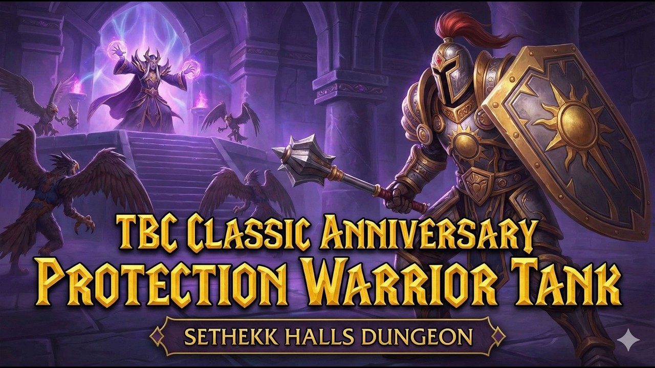 TBC Classic Anniversary Protection Warrior TANK Sethekk Halls Dungeon
