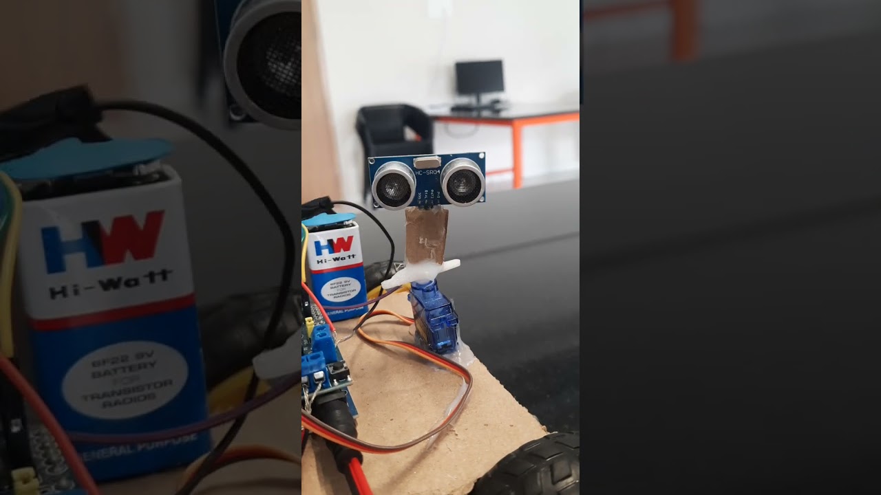 Ultrasonic Sensor and Servo Motor | Robotics project