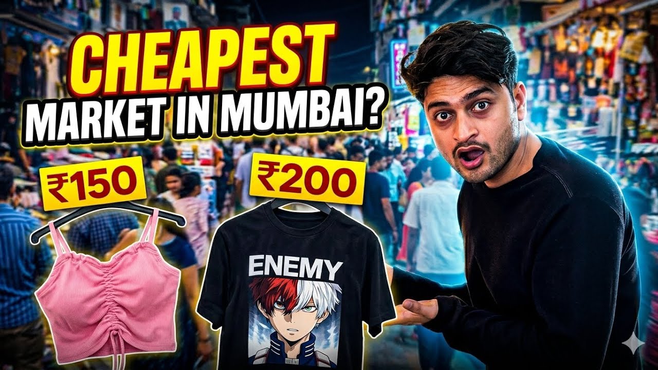 Cheapest Market in Mumbai | Clothes Starting ₹50 😲