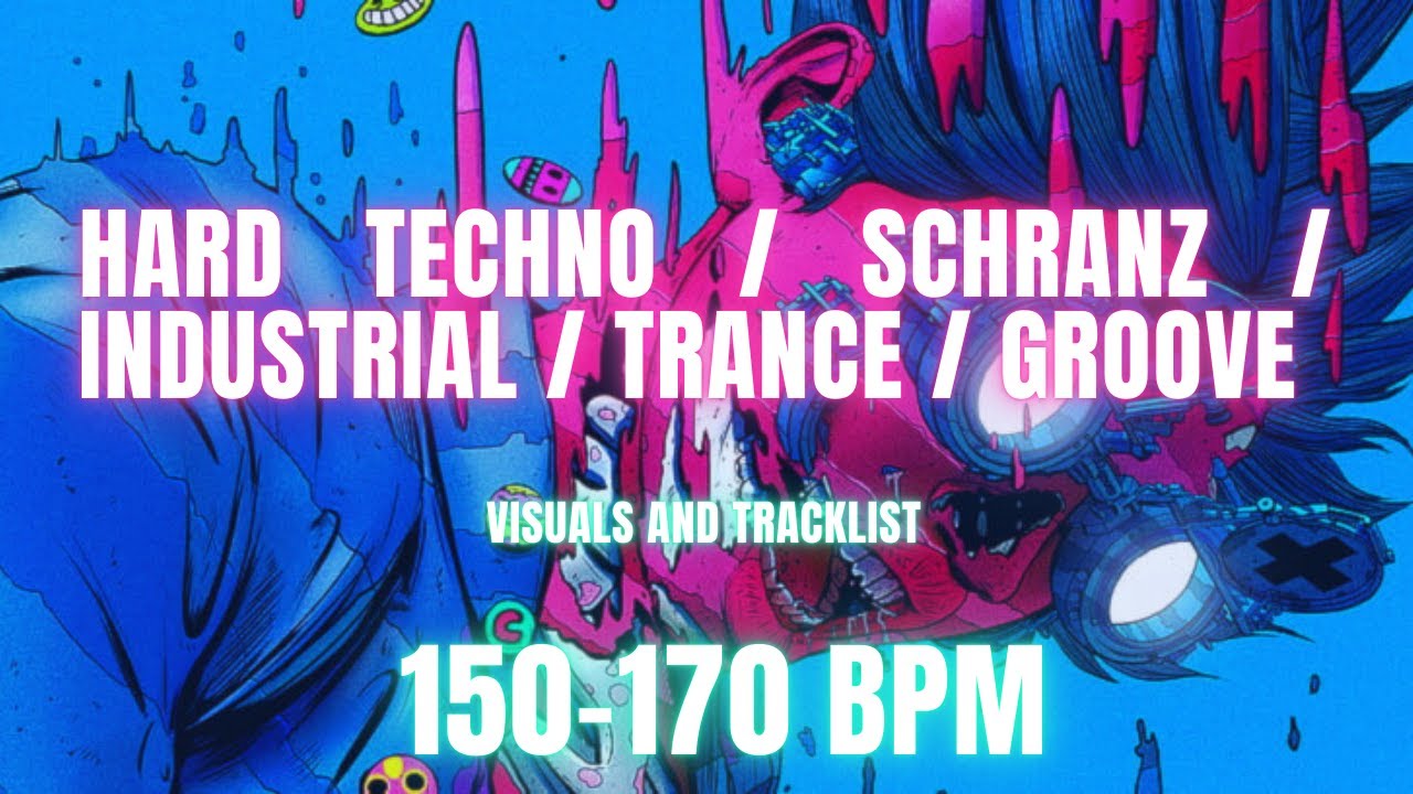 HARD TECHNO / INDUSTRIAL / TRANCE / GROOVE SET (150-170 bpm).Visuals and tracklist .L&oslash;gan Black