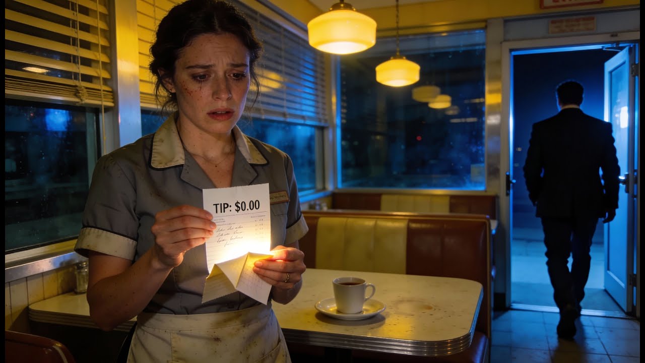 Billionaire Left a $0 Tip — But the Single-Mom Waitress Found a Secret Note Under His Plate