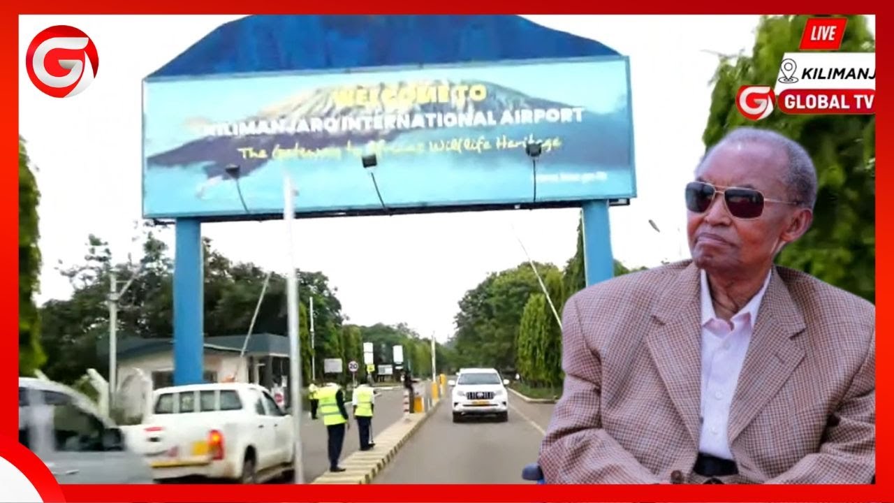 MSAFARA wa MAGARI ULIOBEBA MWILI wa MZEE CLEOPA MSUYA UKITOKA UWANJA wa NDEGE wa KIA KLEKEA MWANGA..