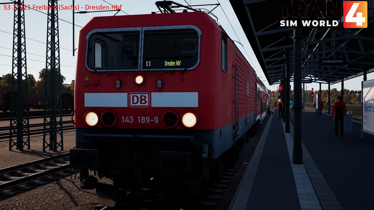 S3 37921 Freiberg (Sachs) - Dresden Hbf - Tharandter Rampe - BR 143 - Train Sim World 4