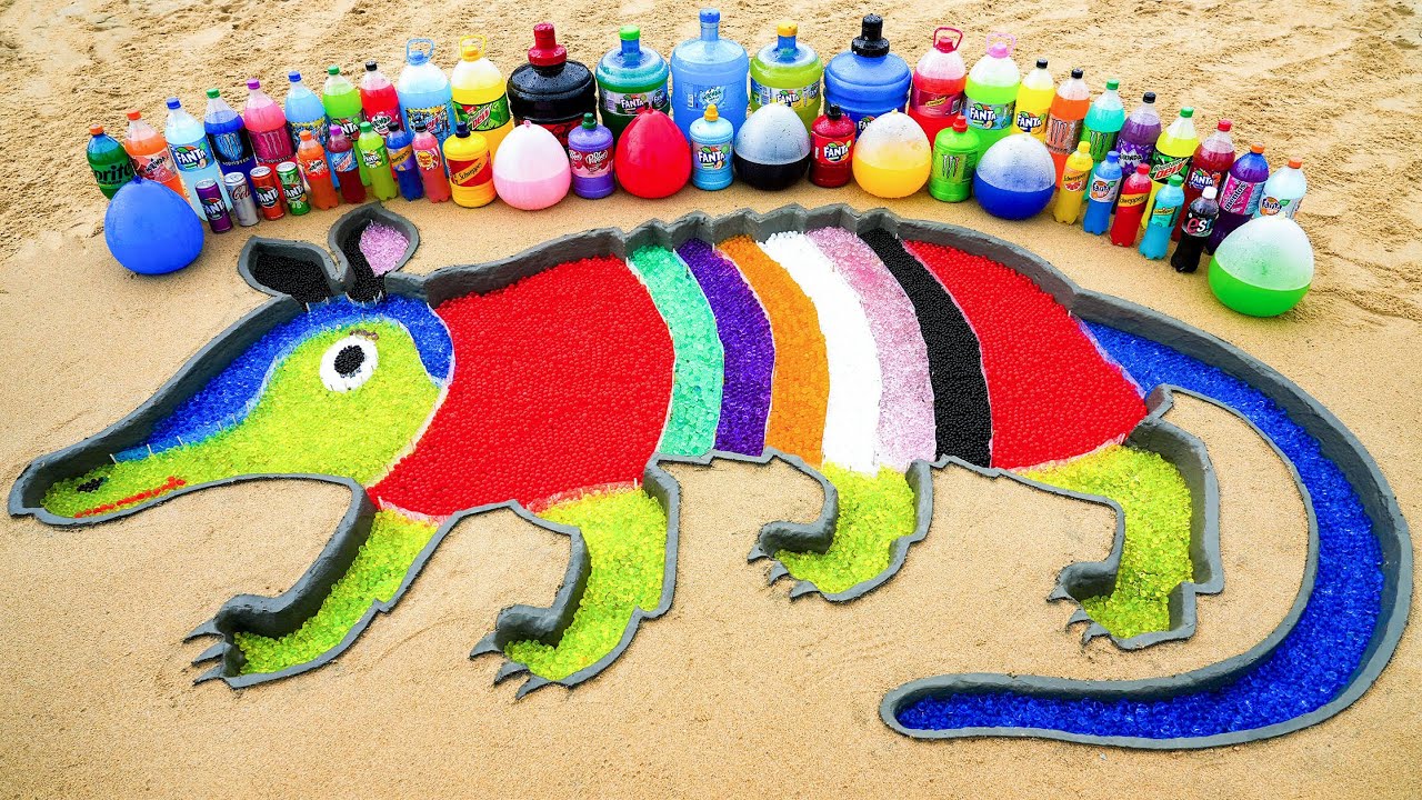 How to make Rainbow Tatu with Orbeez, Mirinda, Fanta, Coca Cola vs Mentos & Many Soft Drinks