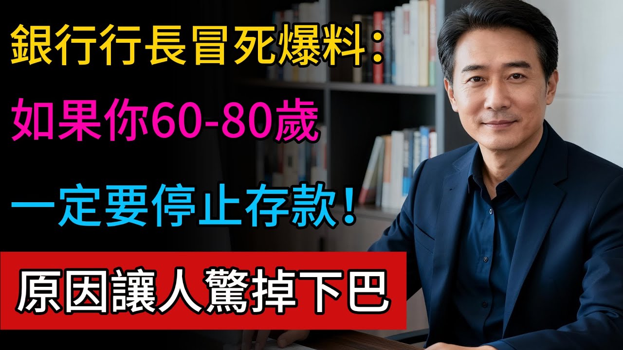 銀行行長冒死爆料：如果你60-80歲了，一定要停止存款！ 原因讓人驚掉下巴，早看早受益！#養老 #投資 #退休理財 #資產配置 #晚年幸福 #晚年生活 #養老生活 #健康之道