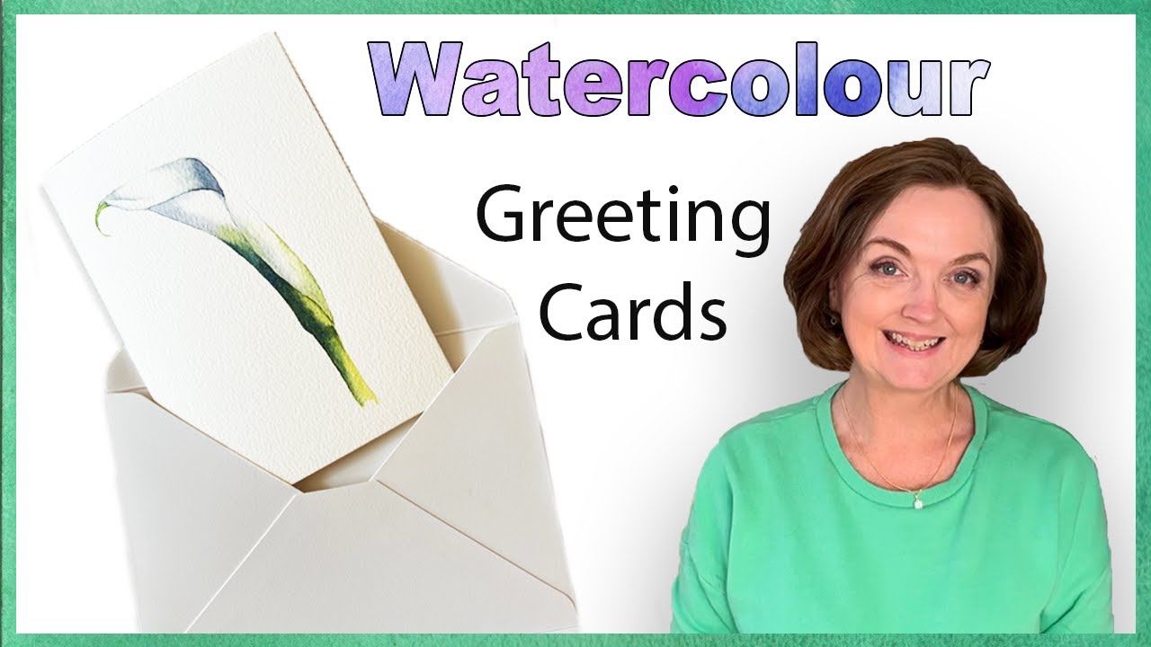 Easy watercolor painting on a greeting card | Watercolor Lily