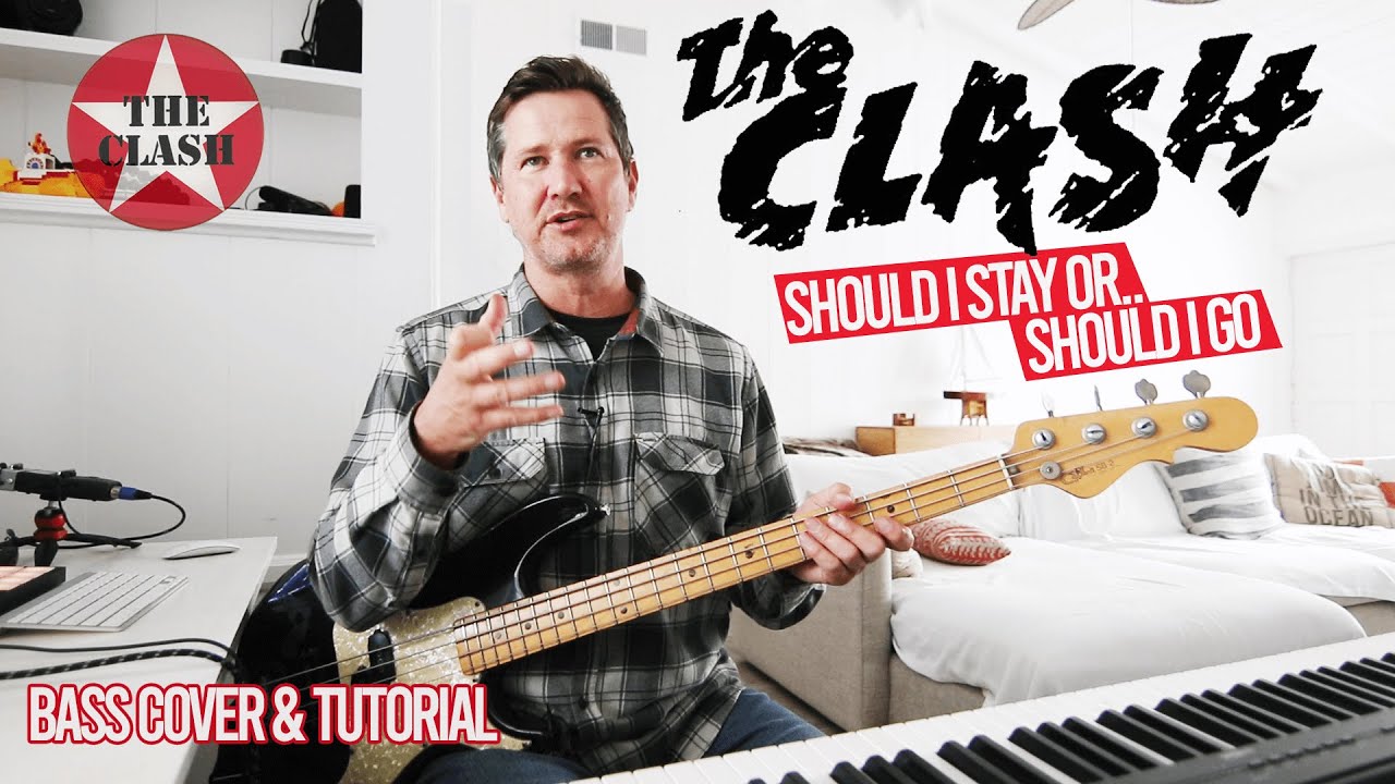 The Clash Should I Stay or Should I Go Bass Cover + Lesson