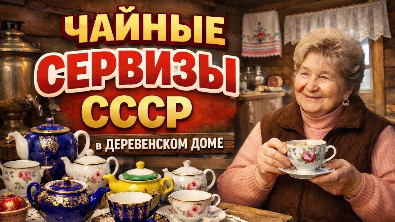 Чайные сервизы СССР в деревенском доме