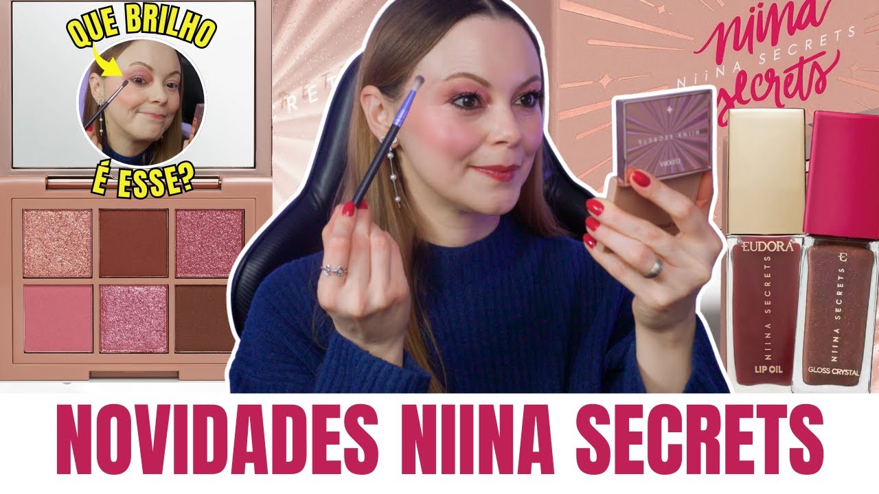 Novidades Niina Secrets Paleta Rosé Shine -  Lip Oil - Gloss - Testei Tudo😍
