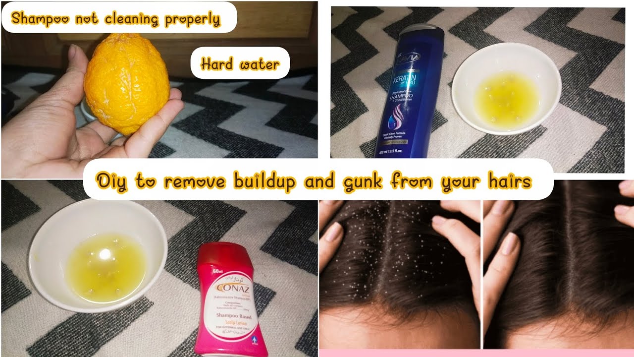 How to clean your dirty hairs ? DIY to remove residue gunk 