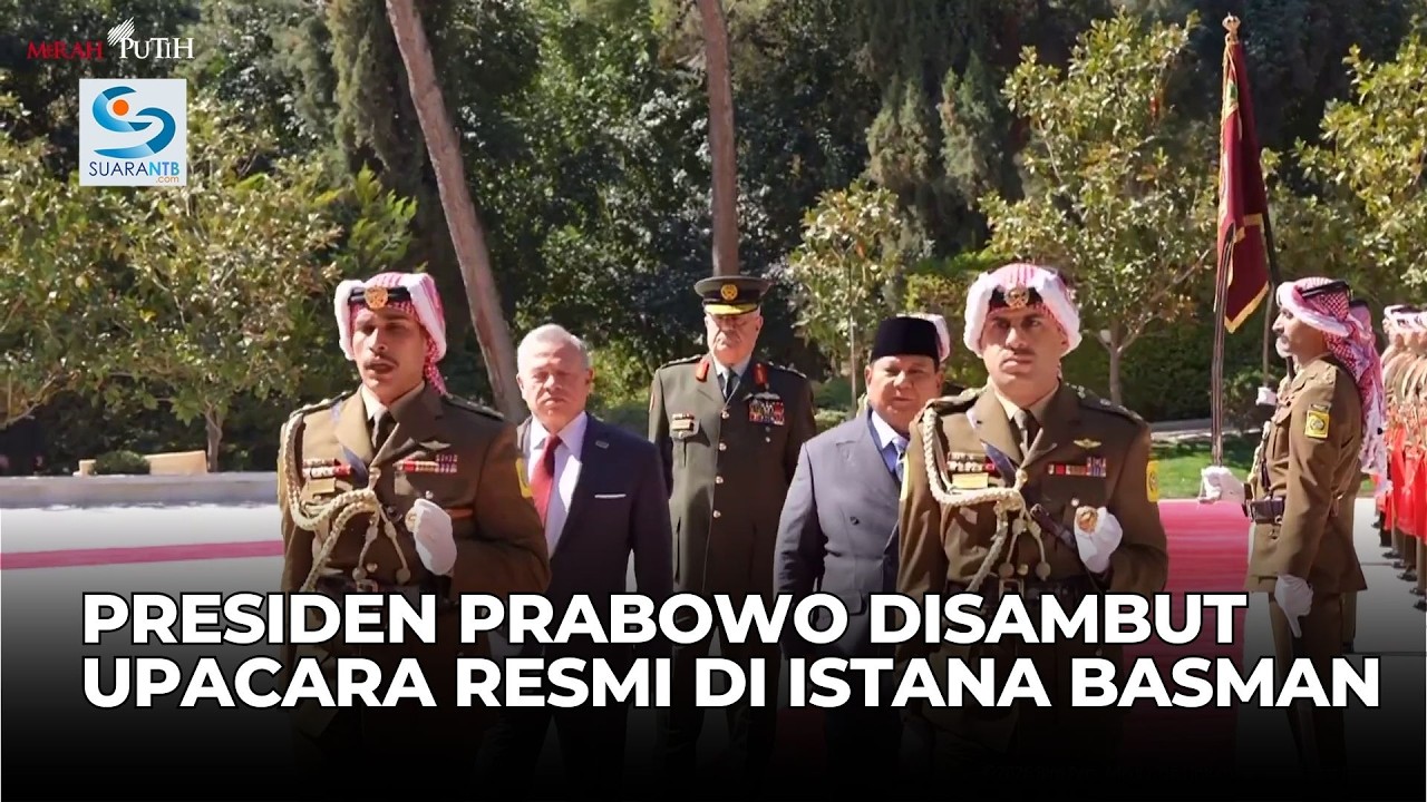 Presiden Prabowo Disambut Upacara Resmi oleh Raja Abdullah II di Istana Basman, Yordania