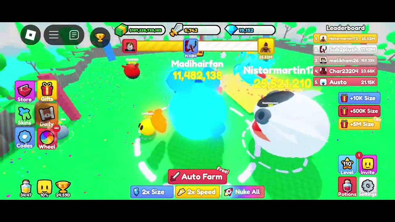 REACHING 280M IN 6MINTS IN ROBLOX BALL EATING SIMULATOR