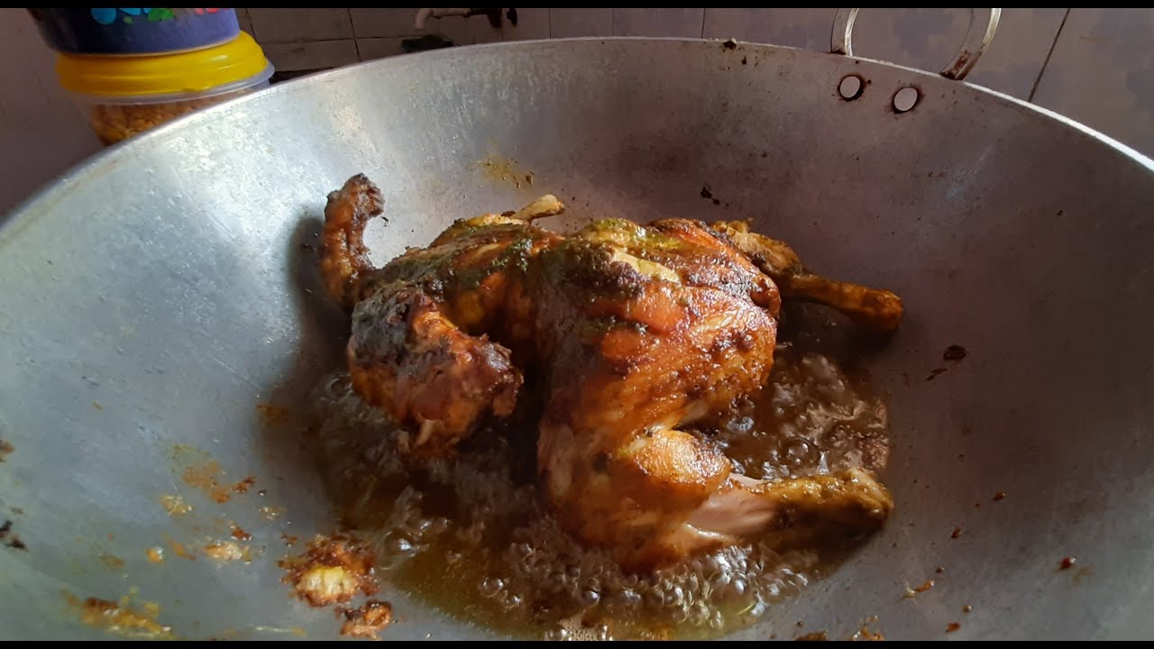 Full  chicken | How to make full roasted green chicken | Full Fry Chicken recipe
