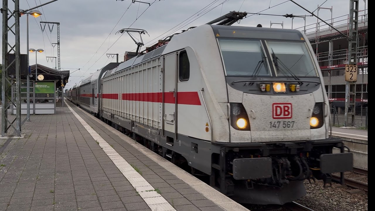 Bombardier TRAXX (BR147) & Twindexx Vario Steuerwagen IC at Bahnhof Leer | 4K60 HDR