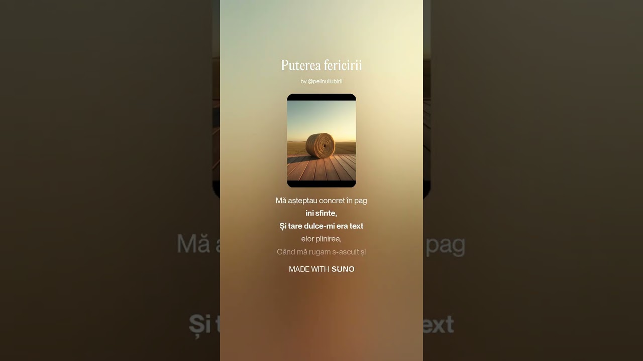 Puterea fericirii (Versuri: Diaconu Liviu Aurel) Muzica :SUNO