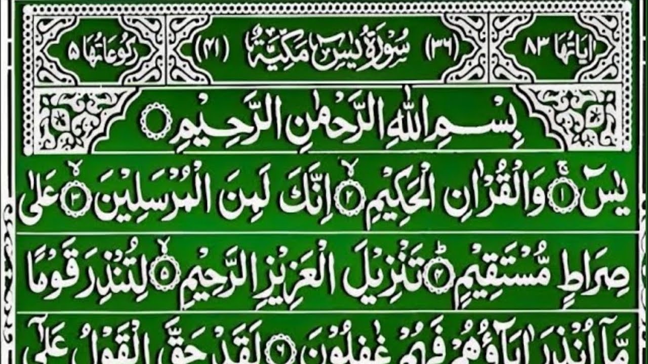 Surah Yasin (Yaseen) Full | سورۃ یس  ☘️ Surah Yasin Full || Best Quran ||  Recitation | Episode 0020