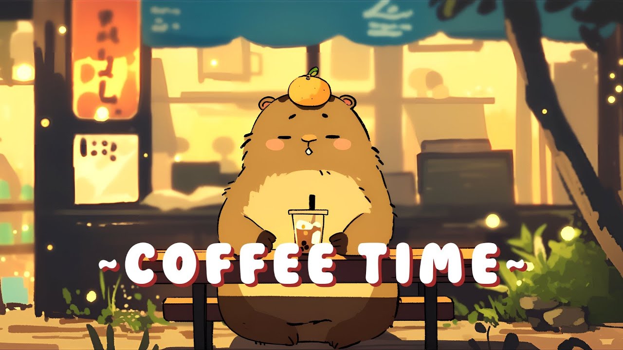 [Full Hour] Capybara Lofi Music Station - Chill Study Music Mix ~ Tranquil Mood ~ 🌸 ☕ | Backgroun...