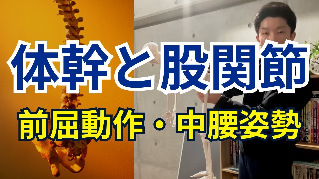 【体幹・股関節の動き方を再学習】慢性腰痛・股関節の痛みを改善するための日常生活やスポーツで活かせる動きの獲得！「前屈動作・中腰姿勢」をする時の適切な身体の扱い方とバリエーション！【愛媛県松山市】