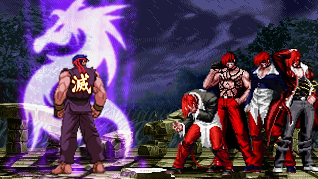 [KOF VS SF] Dragon Ryu Vs Iori Orochi Team