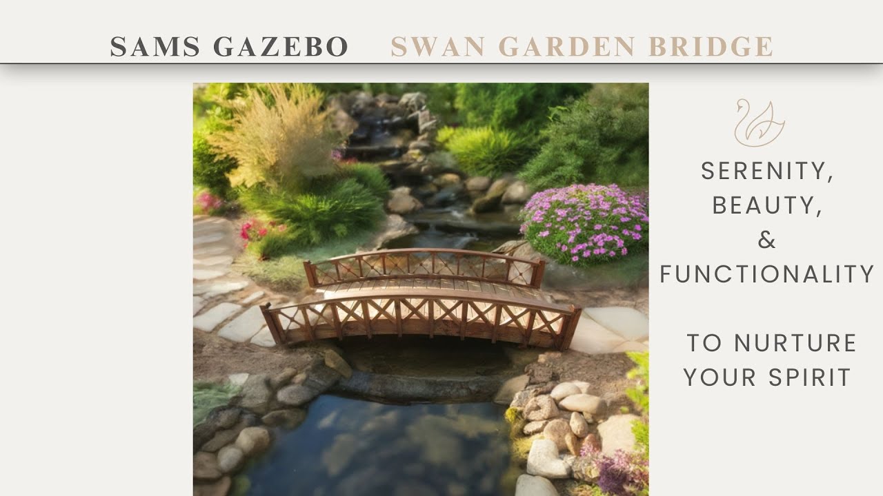 Create a personal sanctuary with Swan Garden Bridge 8 ft by SamsGazebo