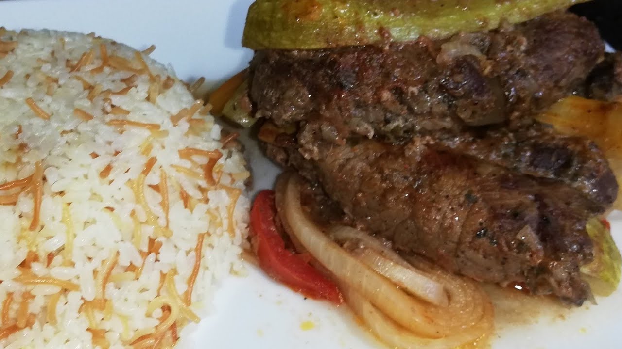 لفائف البفتيك بالخضار سهله سريعه صحيه
