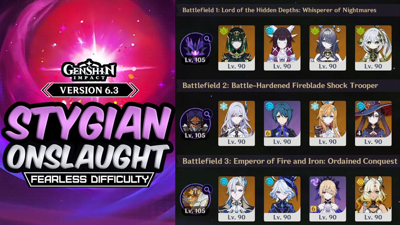 V6.3 Stygian Onslaught - Fearless Difficulty ft. C0 Nefer, C0 Skirk, C0 Neuvillette