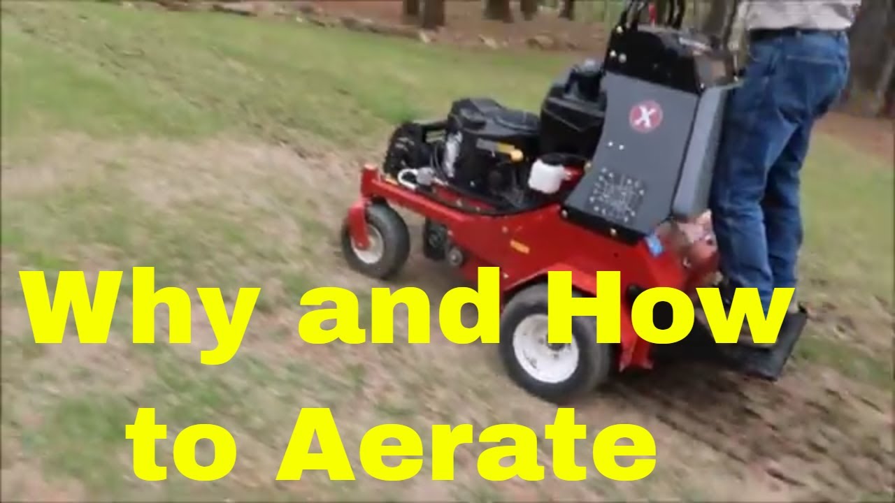 Aerating Your Lawn Info and Demo with Stand On Aerator