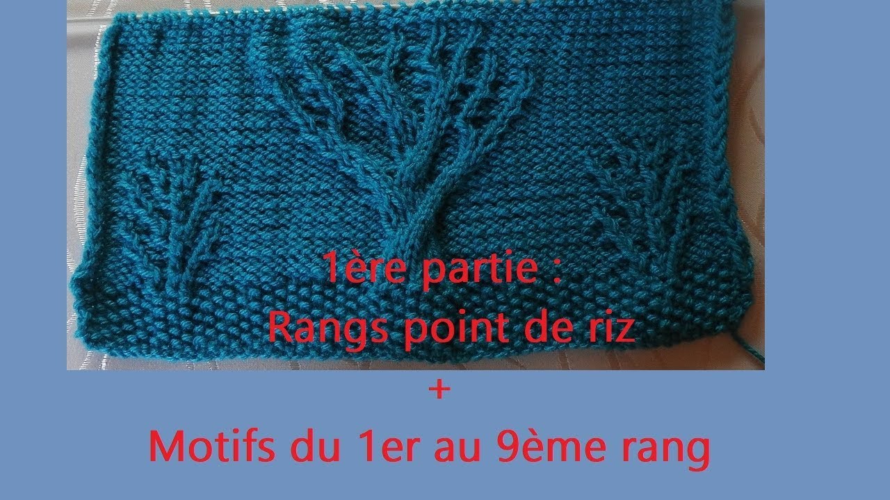 Tuto Tricot Point fantaisie Arbre de vie (partie 1) | Tricoter Arbre de vie | Point Irlandais