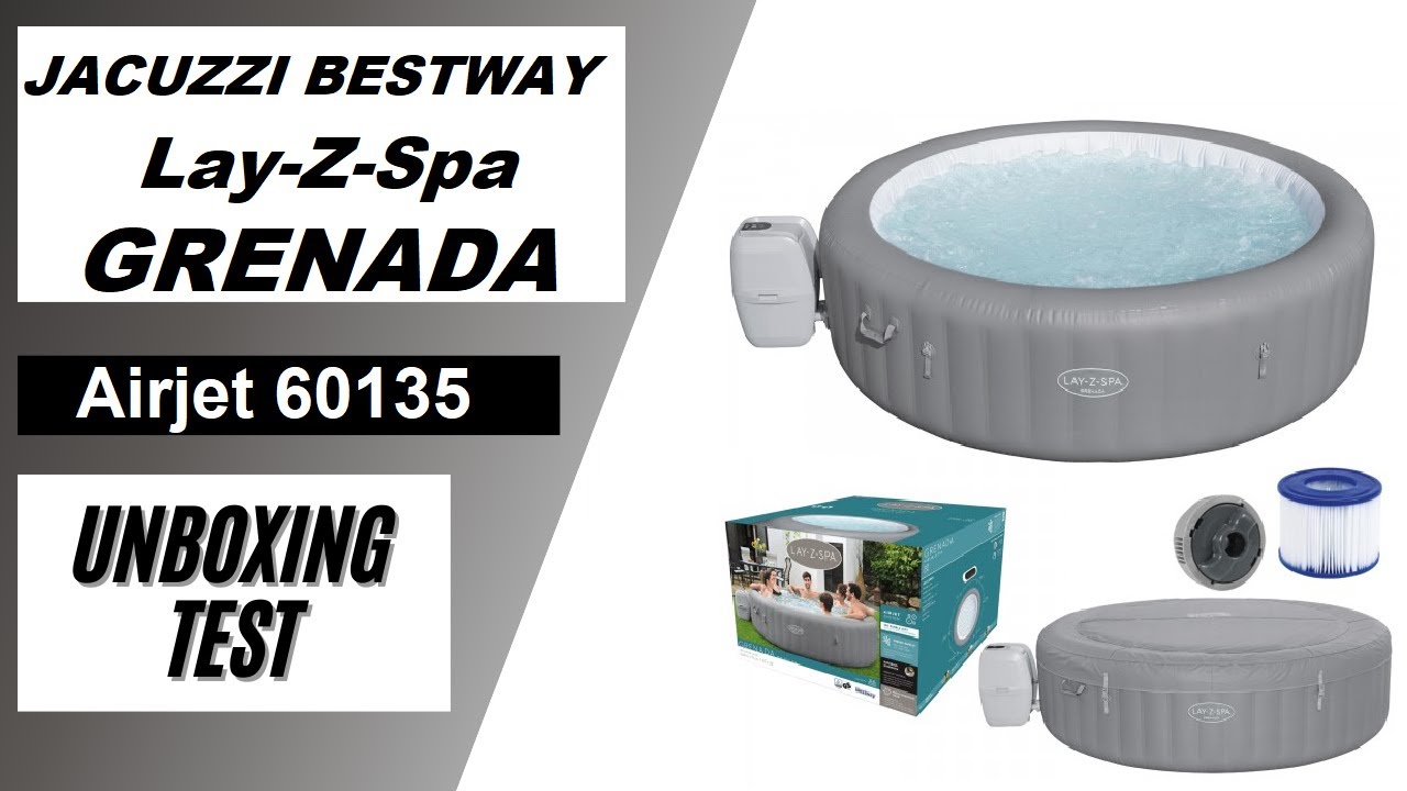 Джакузи Bestway Lay-Z-Spa Grenada Airjet 60135 - Распаковка и тест садового джакузи