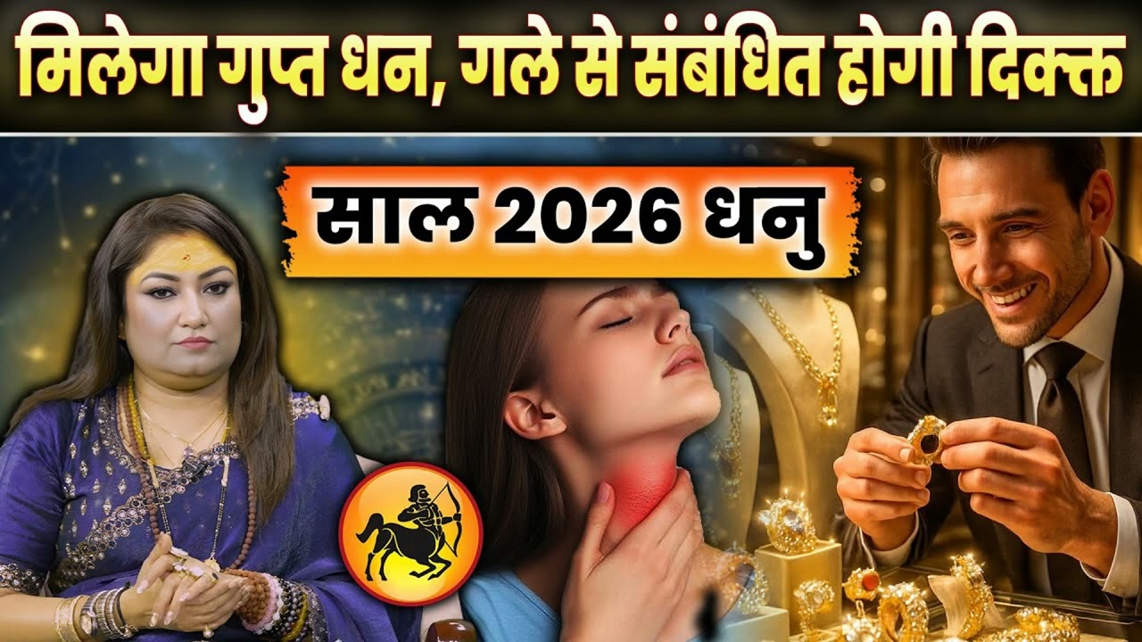 कैसा रहेगा साल 2026 धनु राशि वालो के लिए।  धनु राशि वालो पर होगी धन की वर्षा।  #youtube #subscribe