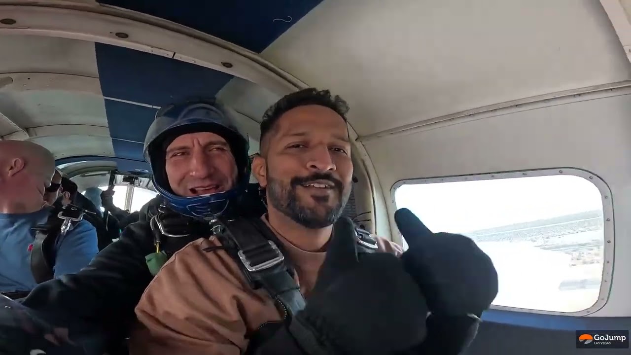 First Sky Diving Experience with GoJump Las Vegas Feb 2026 - Lokesh Shetty