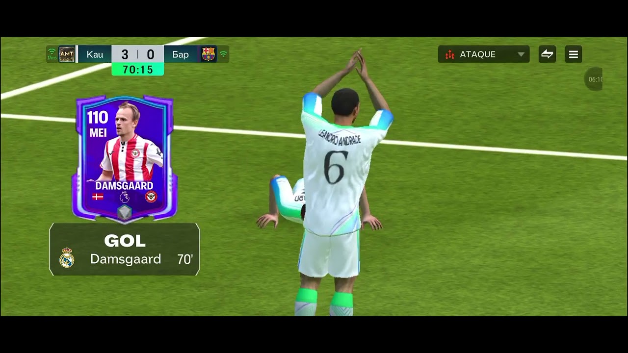 Jogando fc mobile 