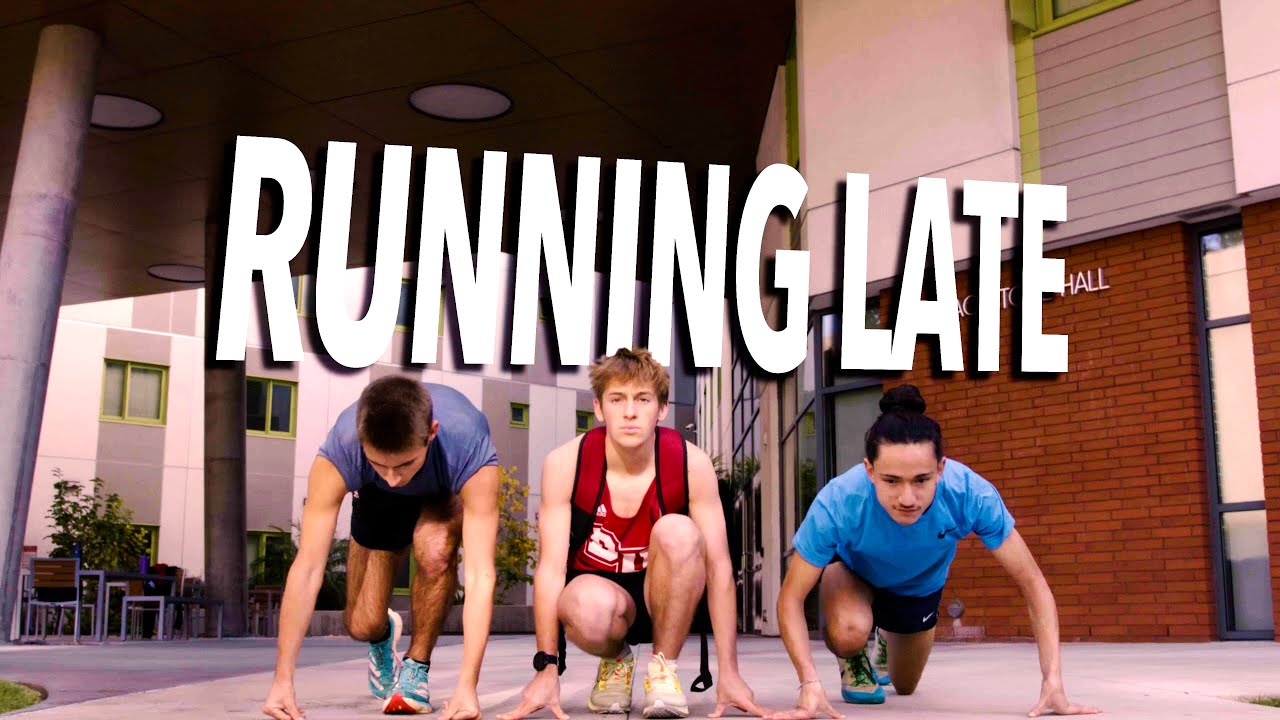 An abruptly awoken college student must make it across campus in time for his exam. | RUNNING LATE