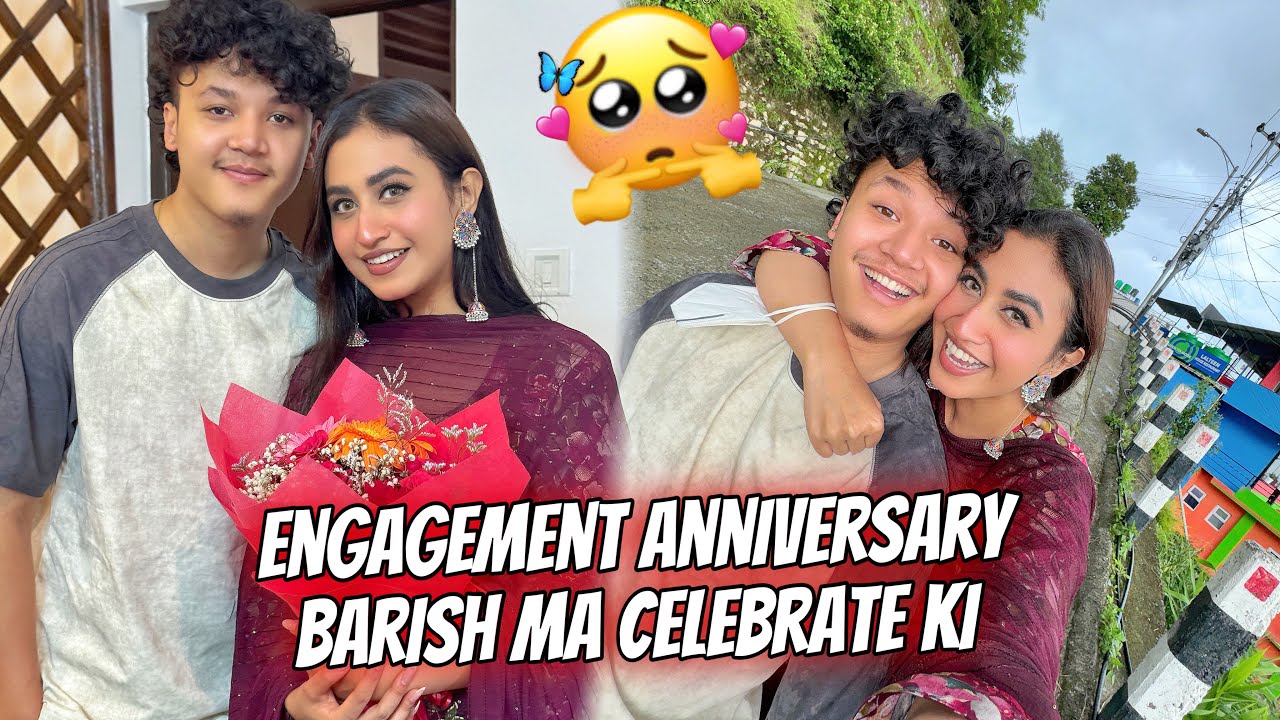 Engagement anniversary surprise for him ❤️ || barish ma bheg kr pakore chai kahi || #alizehjamali