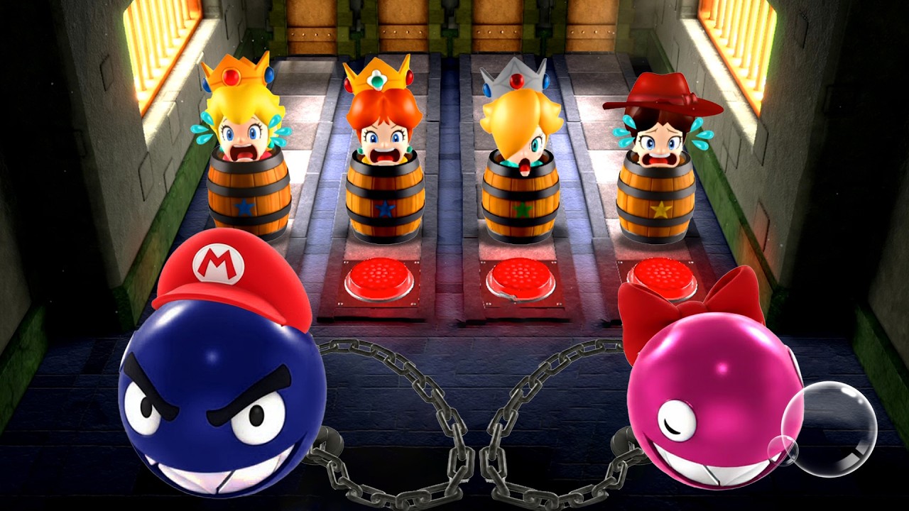 【マリオパーティスーパースターズ】ミニゲーム4人対決！ピーチ VS デイジー VS ロゼッタ VS ポリーン