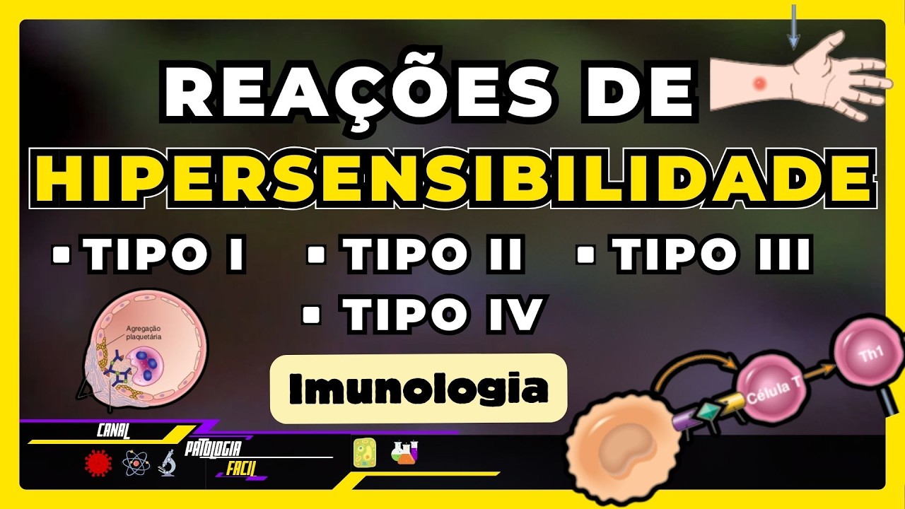 Reações de Hipersensibilidade: TIPO I ; Tipo II ; Tipo III; TIPO IV [Imunologia 2025]