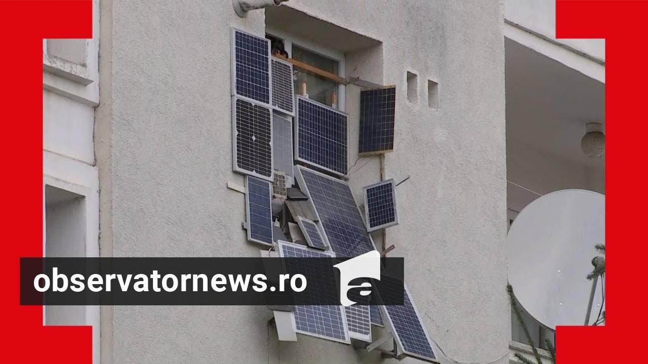 Un clujean şi-a montat 20 de panouri fotovoltaice la geamul apartamentului. Ce economie face