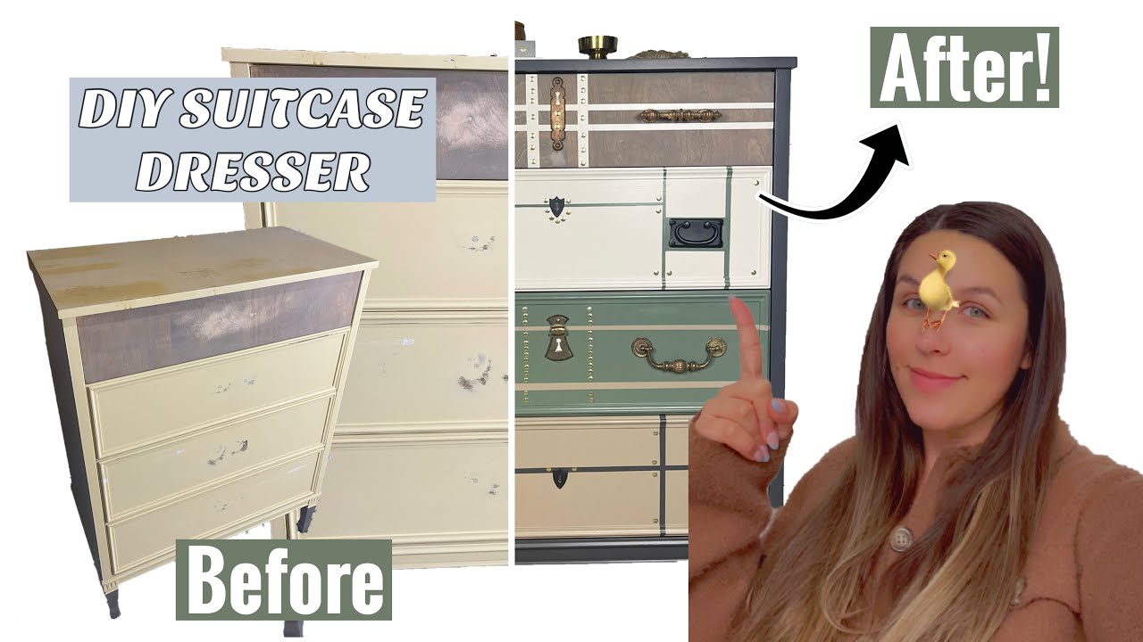 Ugly Duckling Challenge | EASY SUITCASE DRESSER MAKEOVER | Furniture Flip By Sarah