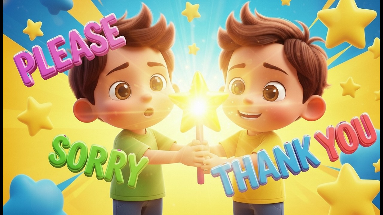 Please, Sorry, Thank You! 🌈 Magic Words Song for Children