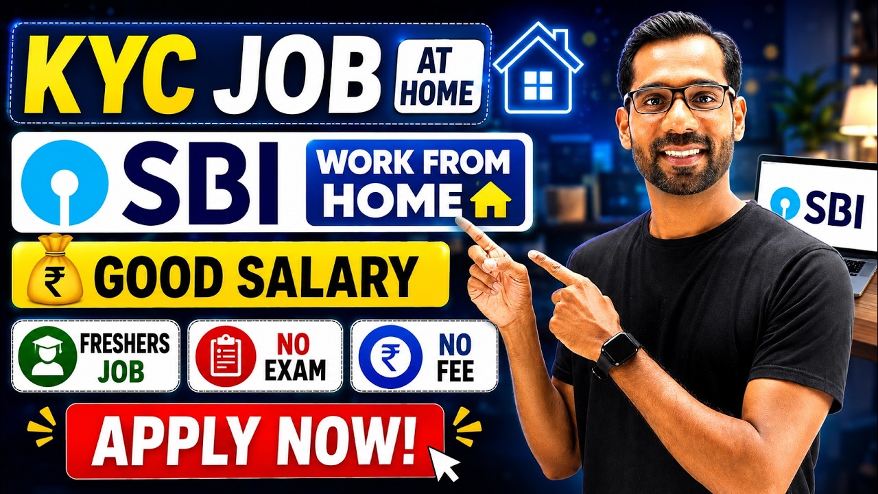 SBI VKYC Support Job Out🔥| Freshers Can Apply | SBI Work From Home 2026 Apply Now