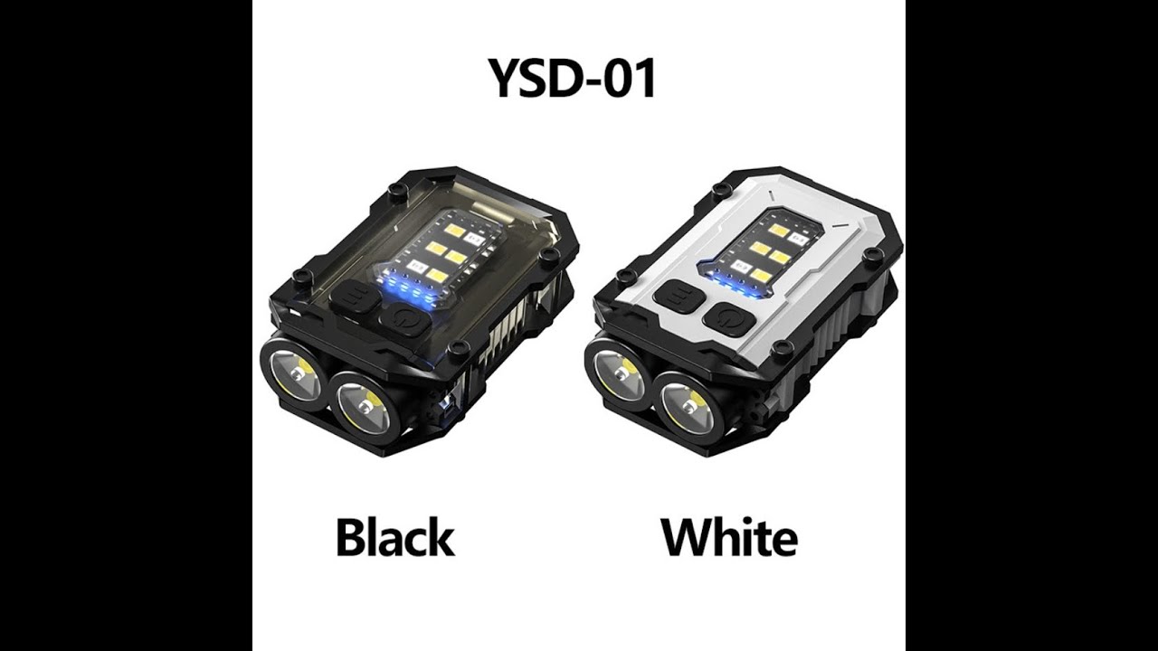 Portable Keychain Light Mini Flashlight Outdoor Waterproof Emergency WorkLamp Multi-function Warning