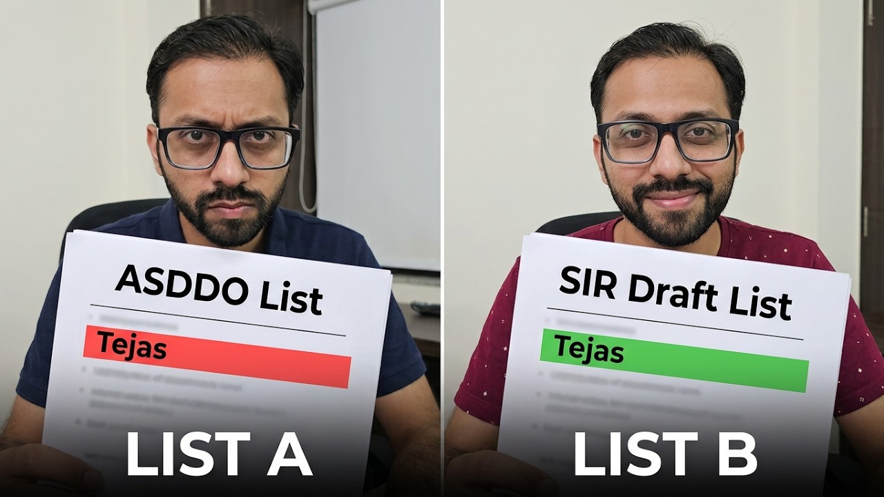 What to do if your name is in ASDDO list not in SIR Draft List?