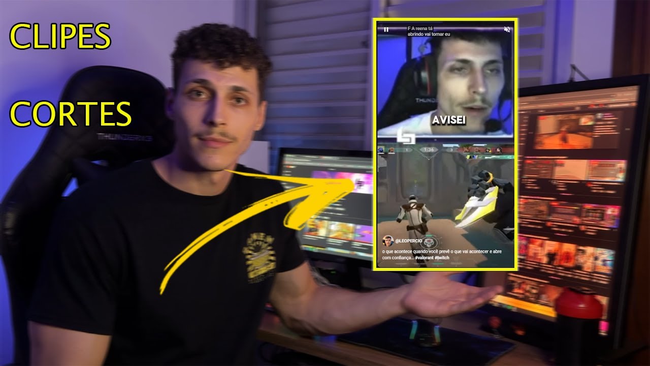 COMO CRIAR CLIPES E CORTES do jeito mais RAPIDO - TWITCH INSTAGRAM TIKTOK (sem programa)